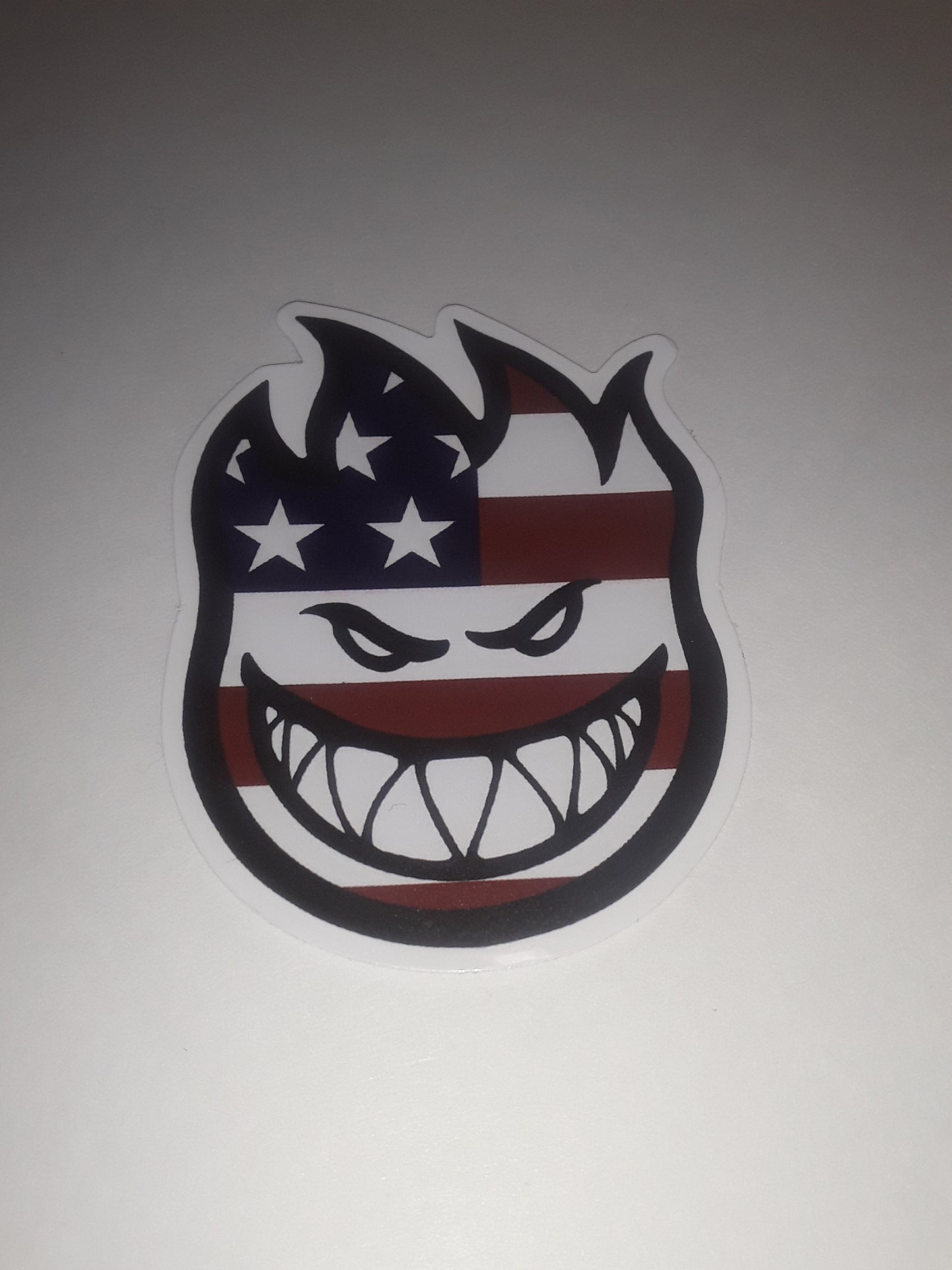 Spitfire Wheels U.S. American Flag Bighead Skateboarding Sticker Sm