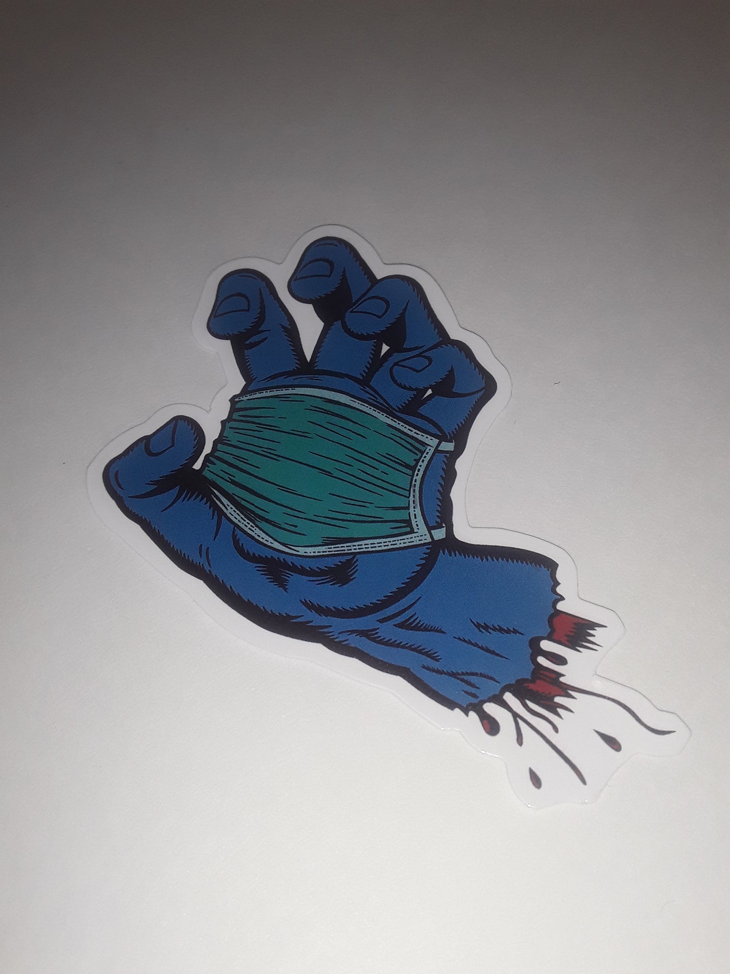 Santa Cruz Screaming Hand Covid 19 Skateboarding Sticker Sm