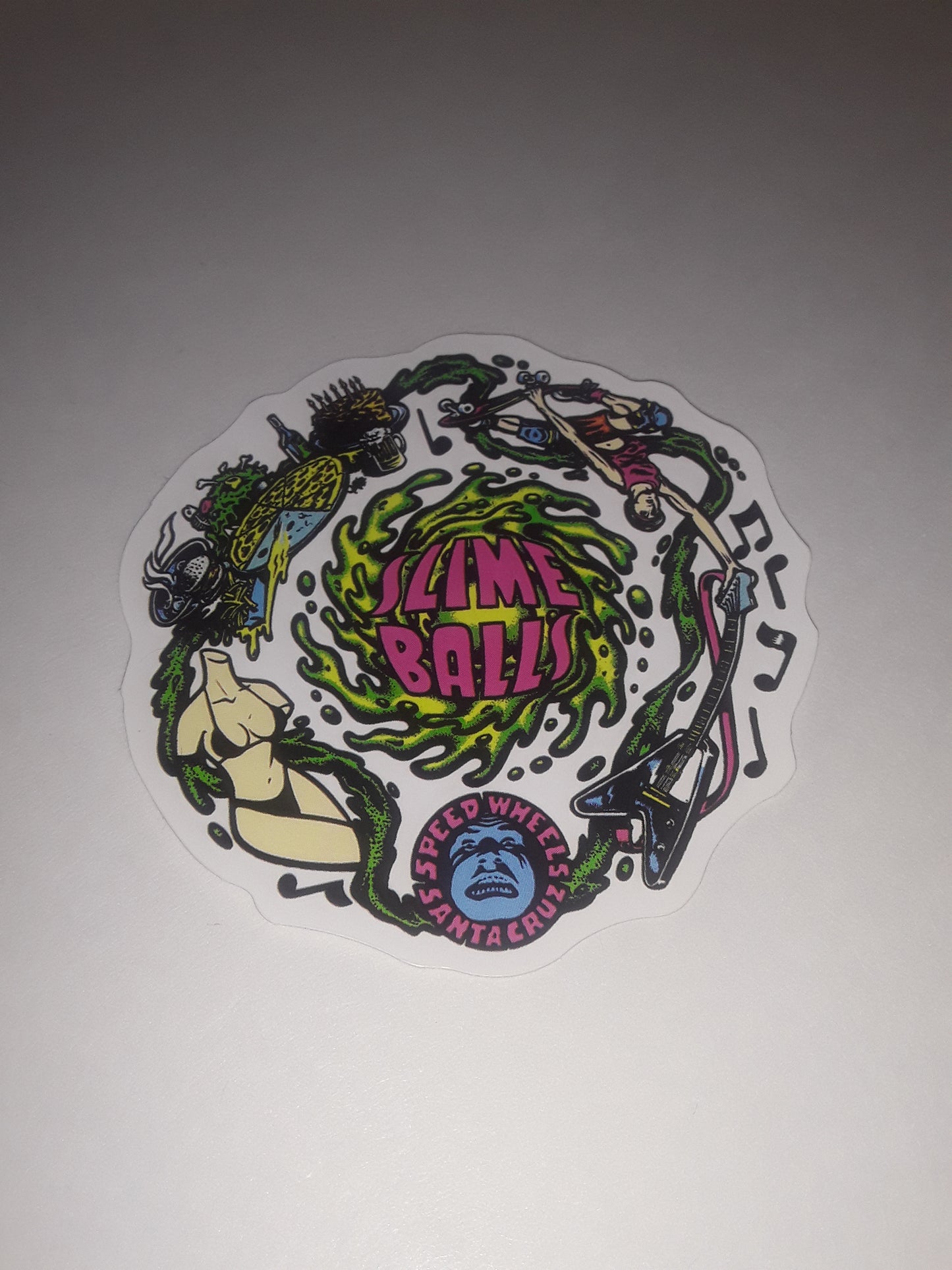 Santa Cruz Slimeballs Musical slime Skateboarding Sticker Sm
