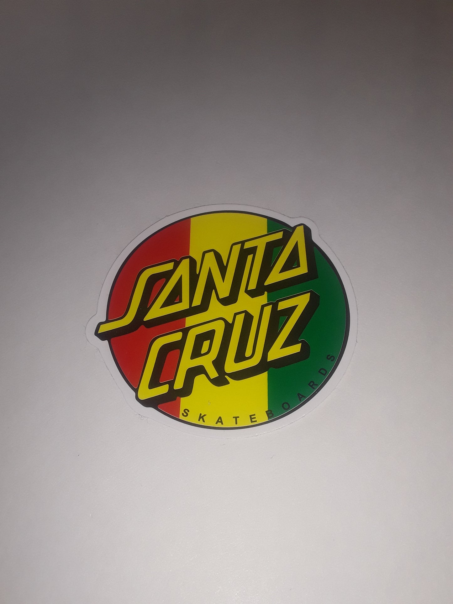 Santa Cruz Rasta Dot Skateboarding Sticker Sm