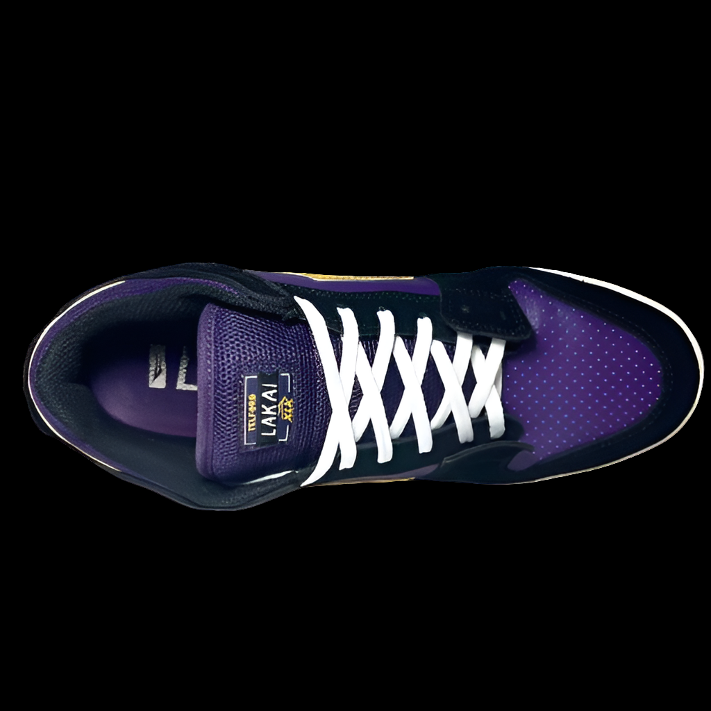 *Preowned* Lakai Telford Black/Purple/Gold Lakers Colorway skate shoes Men's 10.5