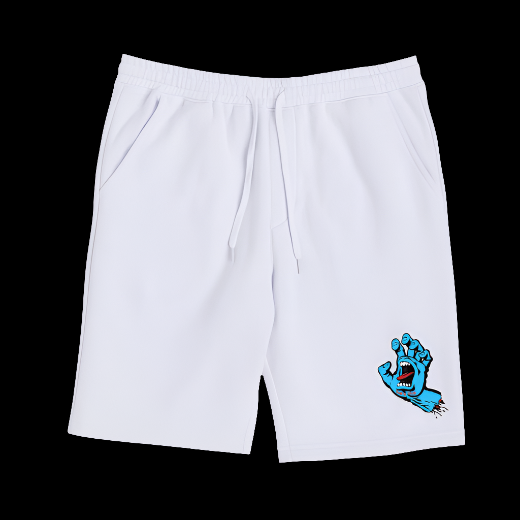 Santa Cruz Screaming Hand sweat shorts white