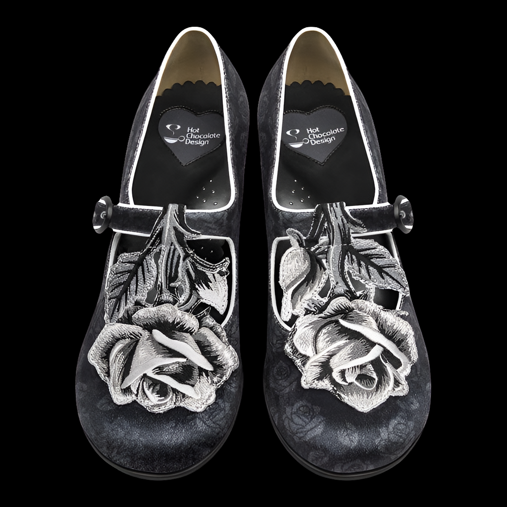 Hot Chocolate Design Chocolaticas® Mid Heels Black Tudor Women's Mary Jane Pump