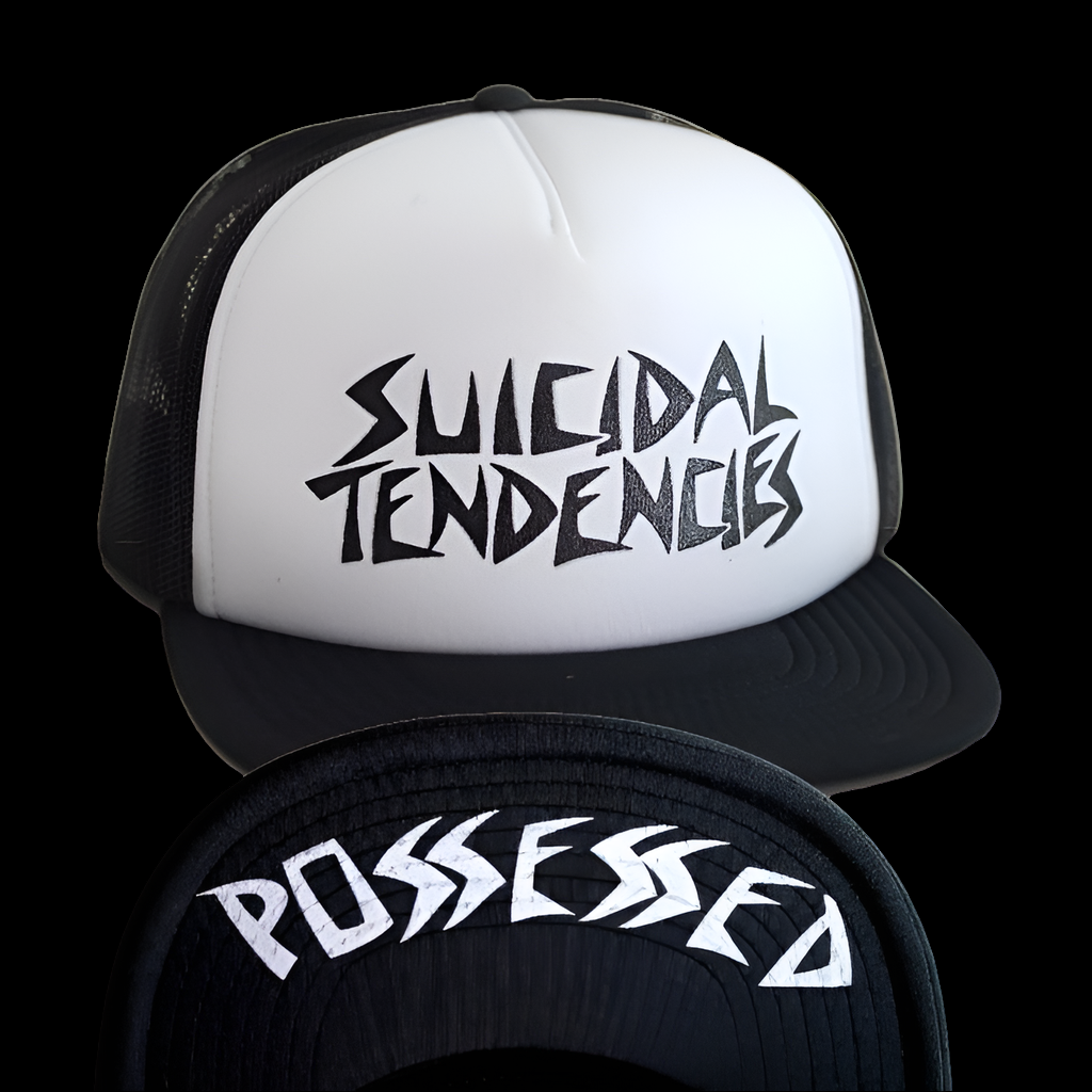 Dogtown x Suicidal Tendencies Possessed Flip Wht/Blk Mesh Trucker Hat