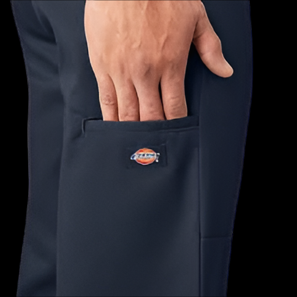 Dickies Loose Fit Double Knee Twill Pants 33x30 Navy Blue