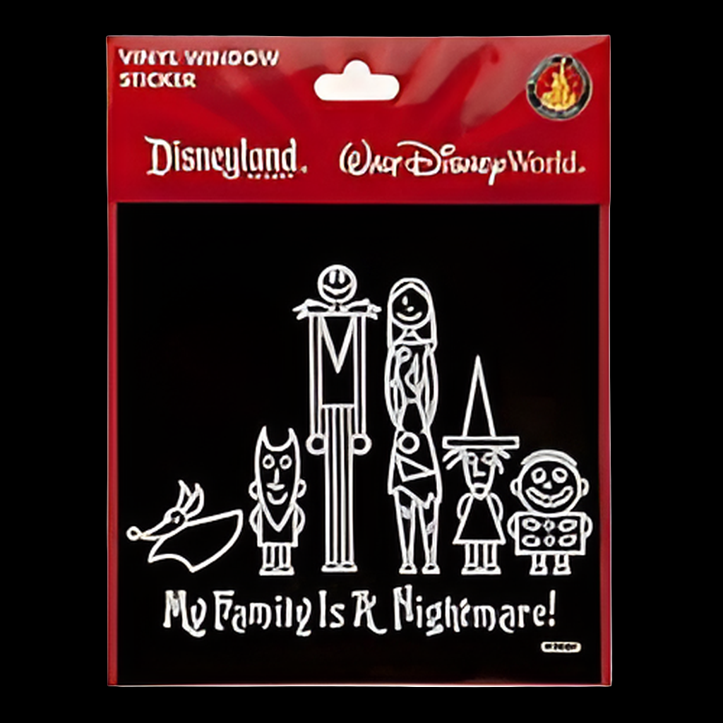 Disney (2009) Authentic Nightmare Before Christmas Disney Parks Vinyl Window Sticker