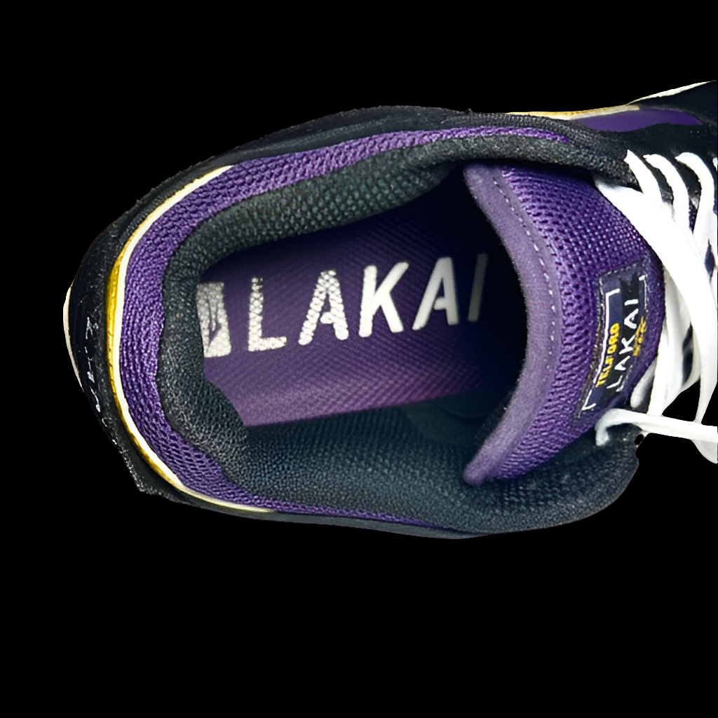 *Preowned* Lakai Telford Black/Purple/Gold Lakers Colorway skate shoes Men's 10.5