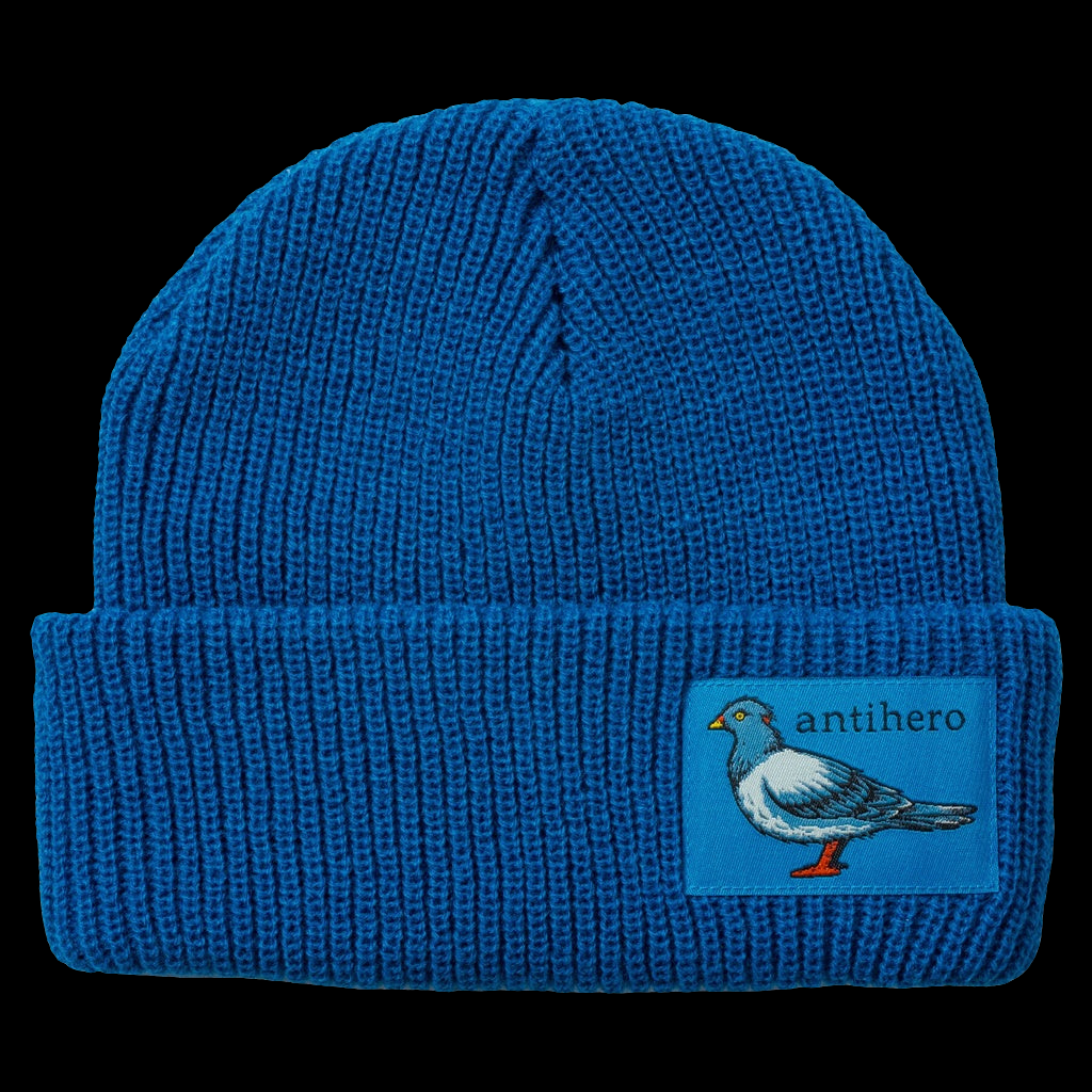 Anti-Hero Lil Pigeon Label Cuff Blue Beanie