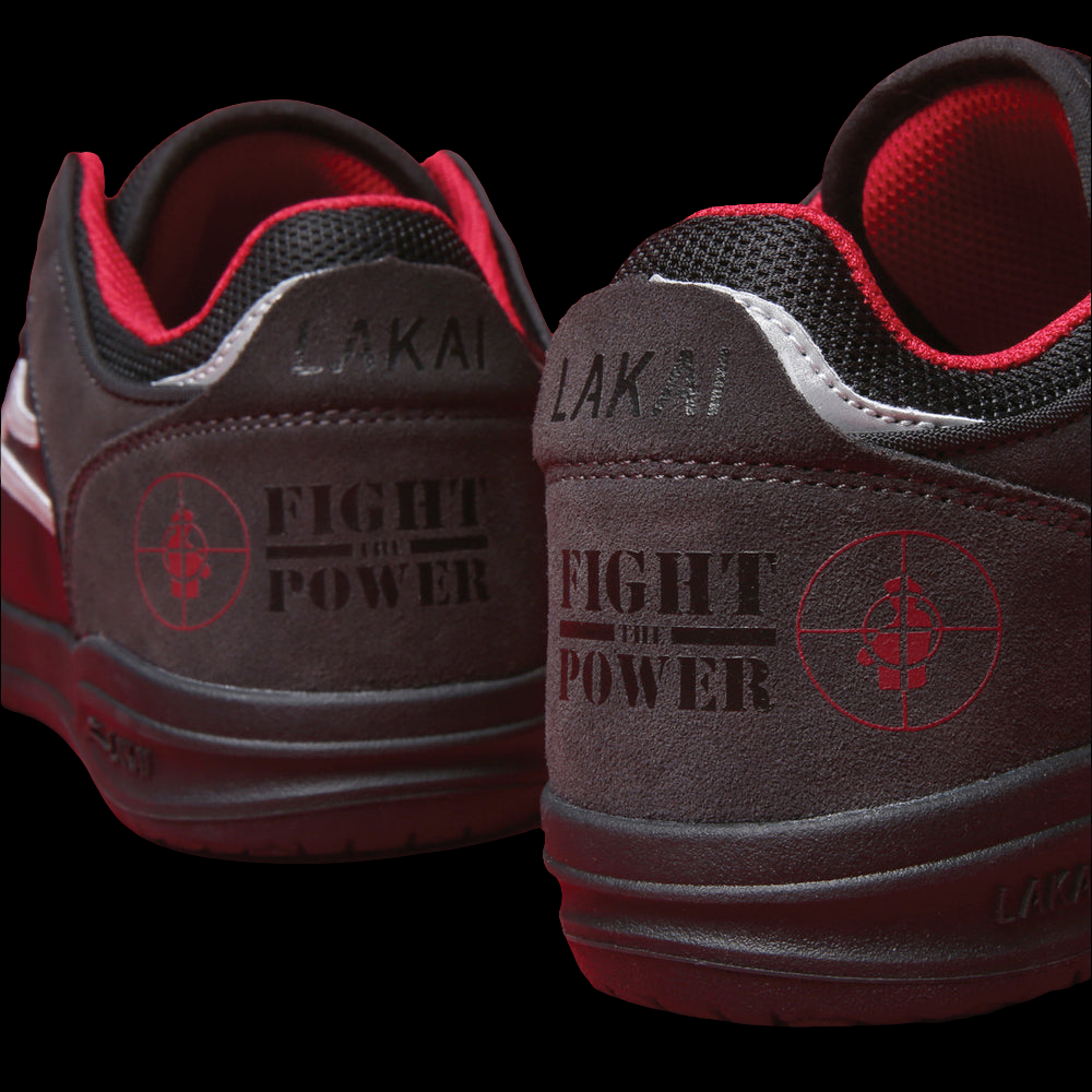 Lakai x Public Enemy Telford Low Blk/Red/Gun Metal Skate Shoes