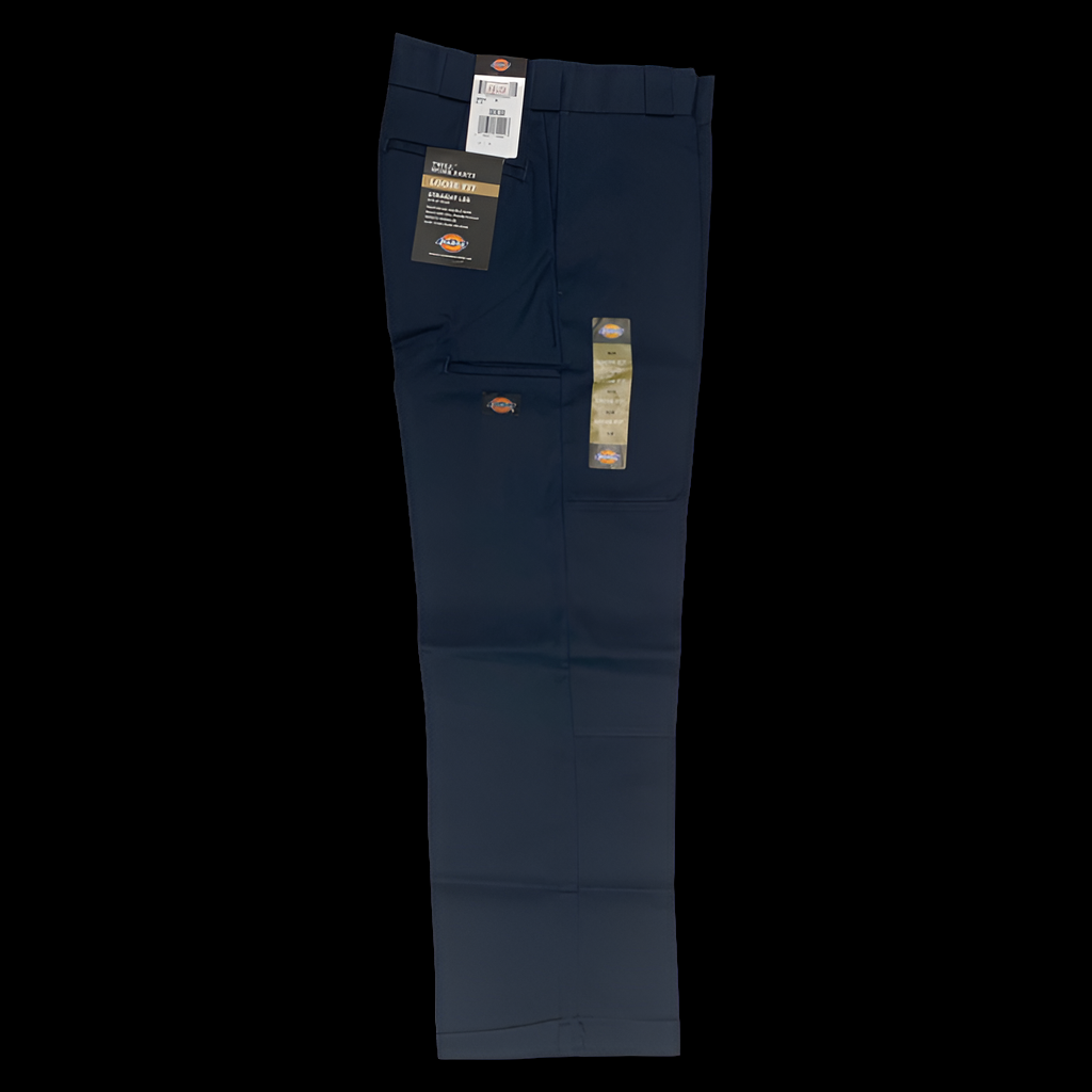 Dickies Loose Fit Double Knee Twill Pants 33x30 Navy Blue