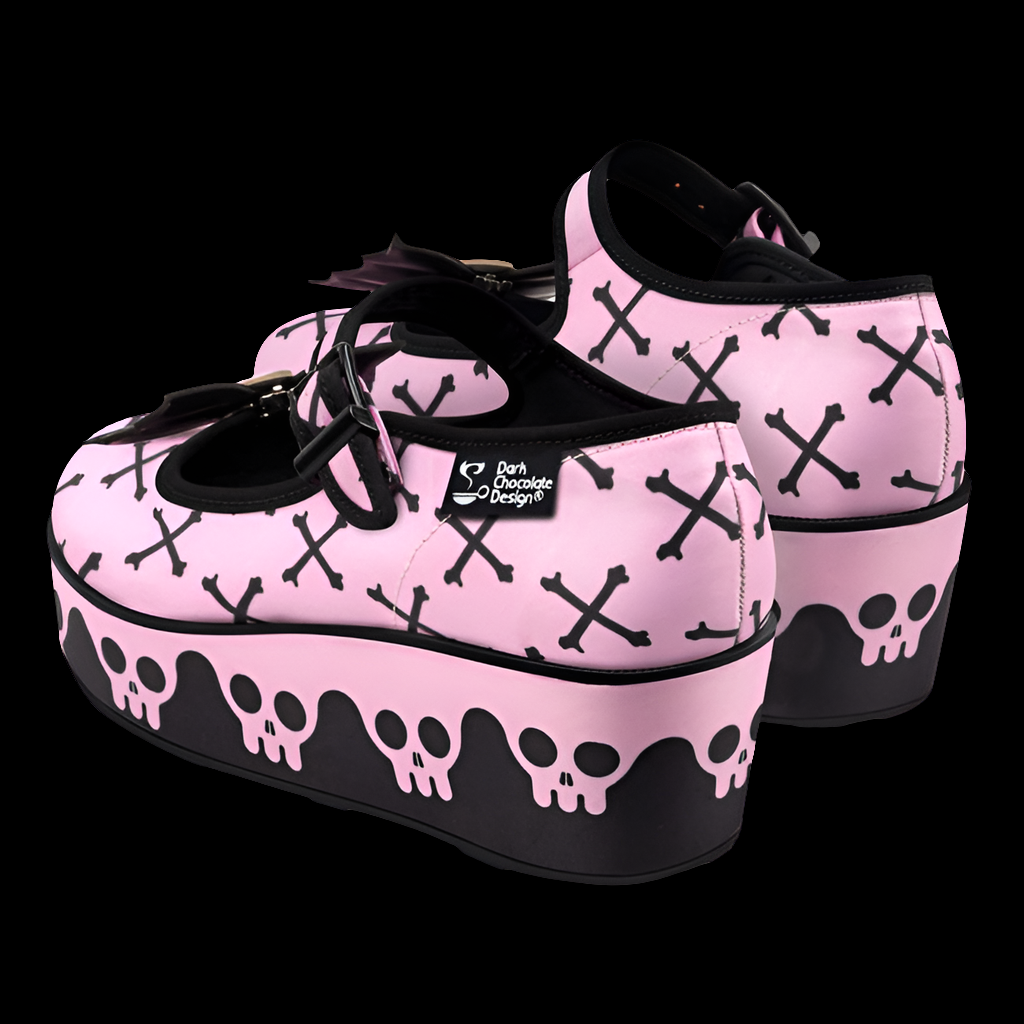 Hot Chocolate Design (Dark Chocolate) Chocolaticas® Pink Bones Women's Mary Jane Platform