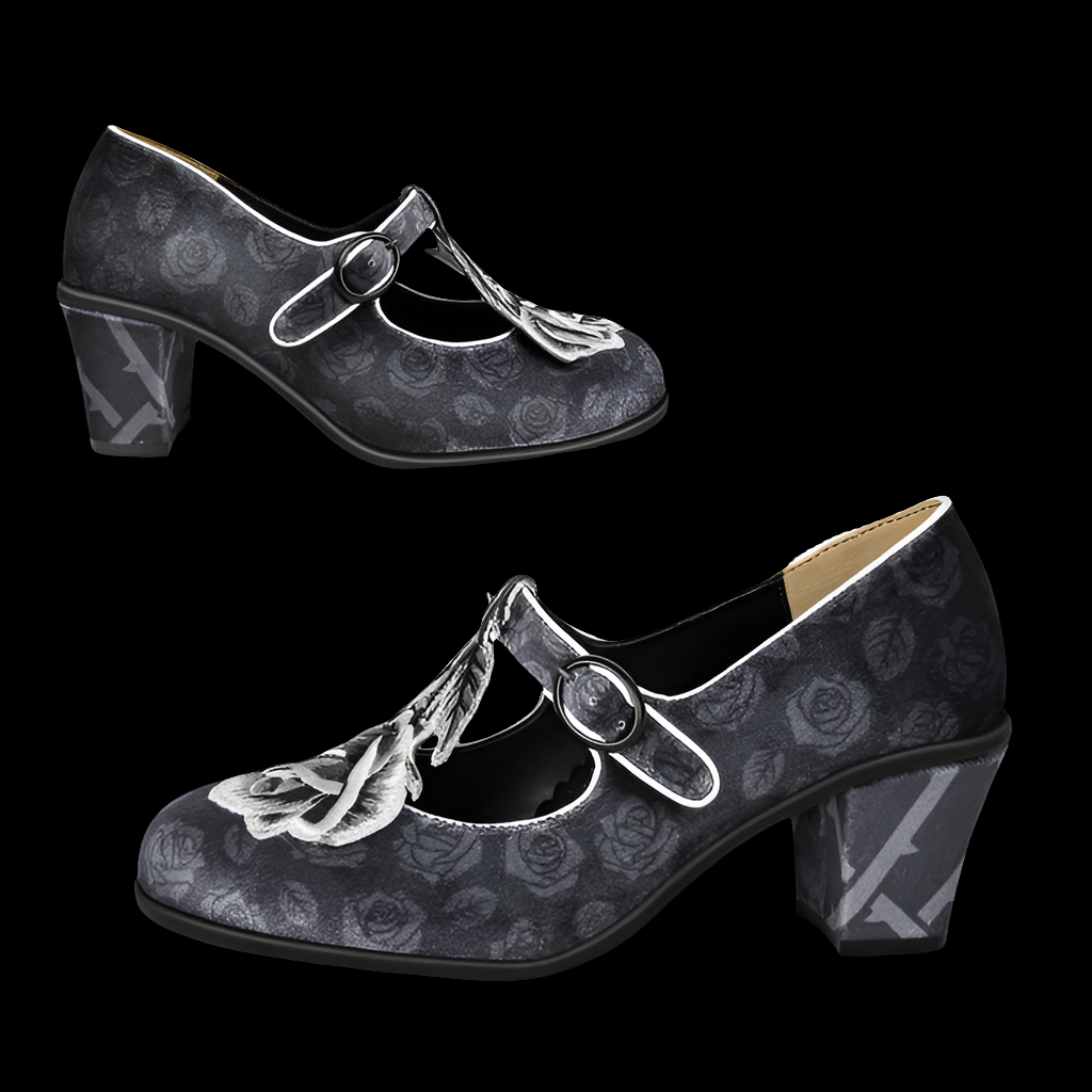 Hot Chocolate Design Chocolaticas® Mid Heels Black Tudor Women's Mary Jane Pump