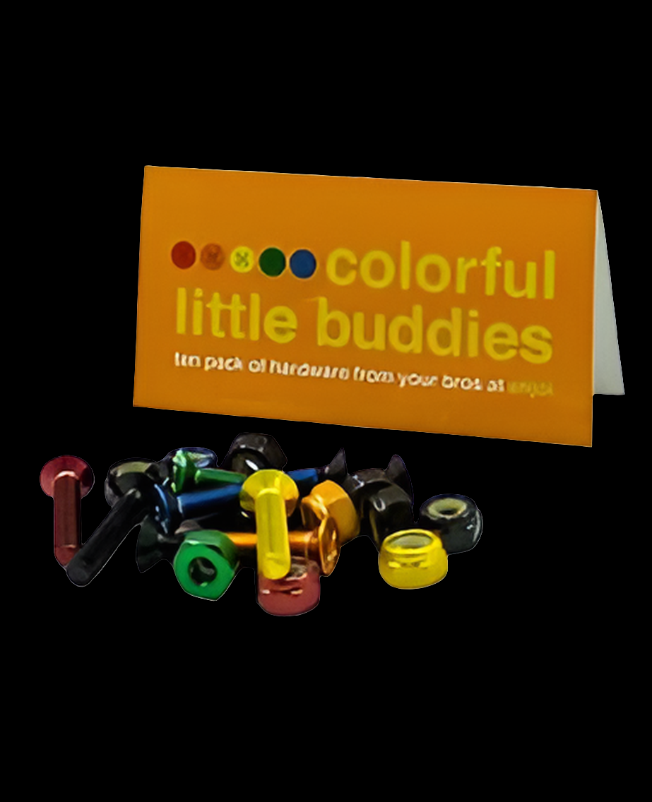 Enjoi Colorful Little Buddies Hardware 1" Phillips multi-color