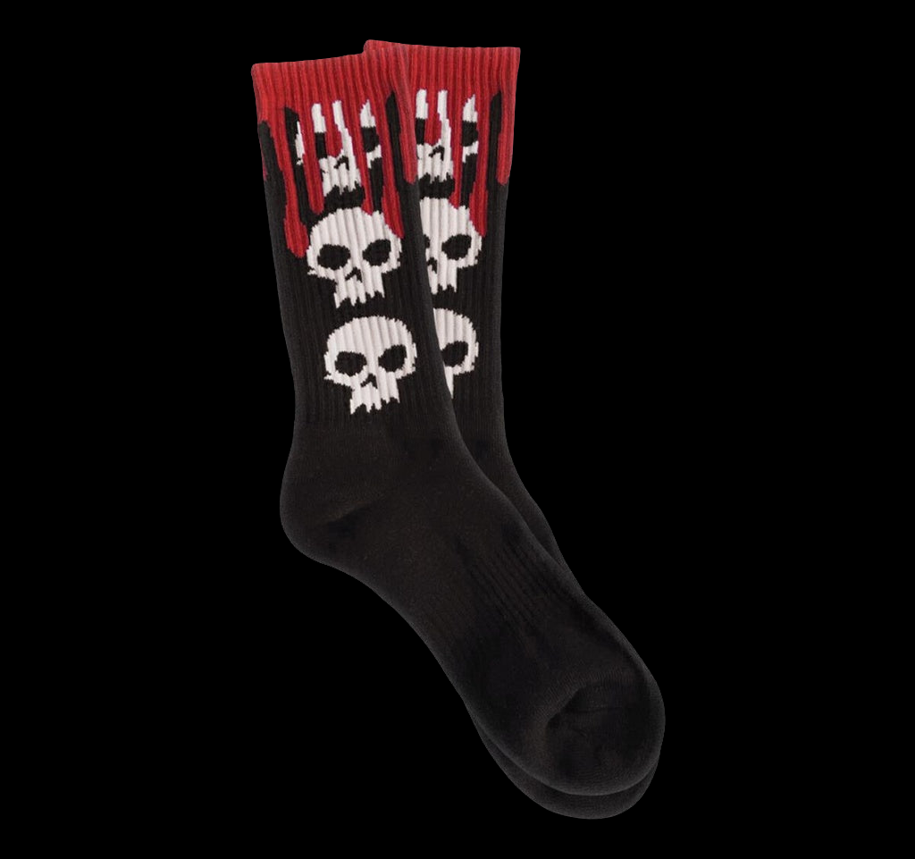 Zero Blood 3 Skull Black Socks