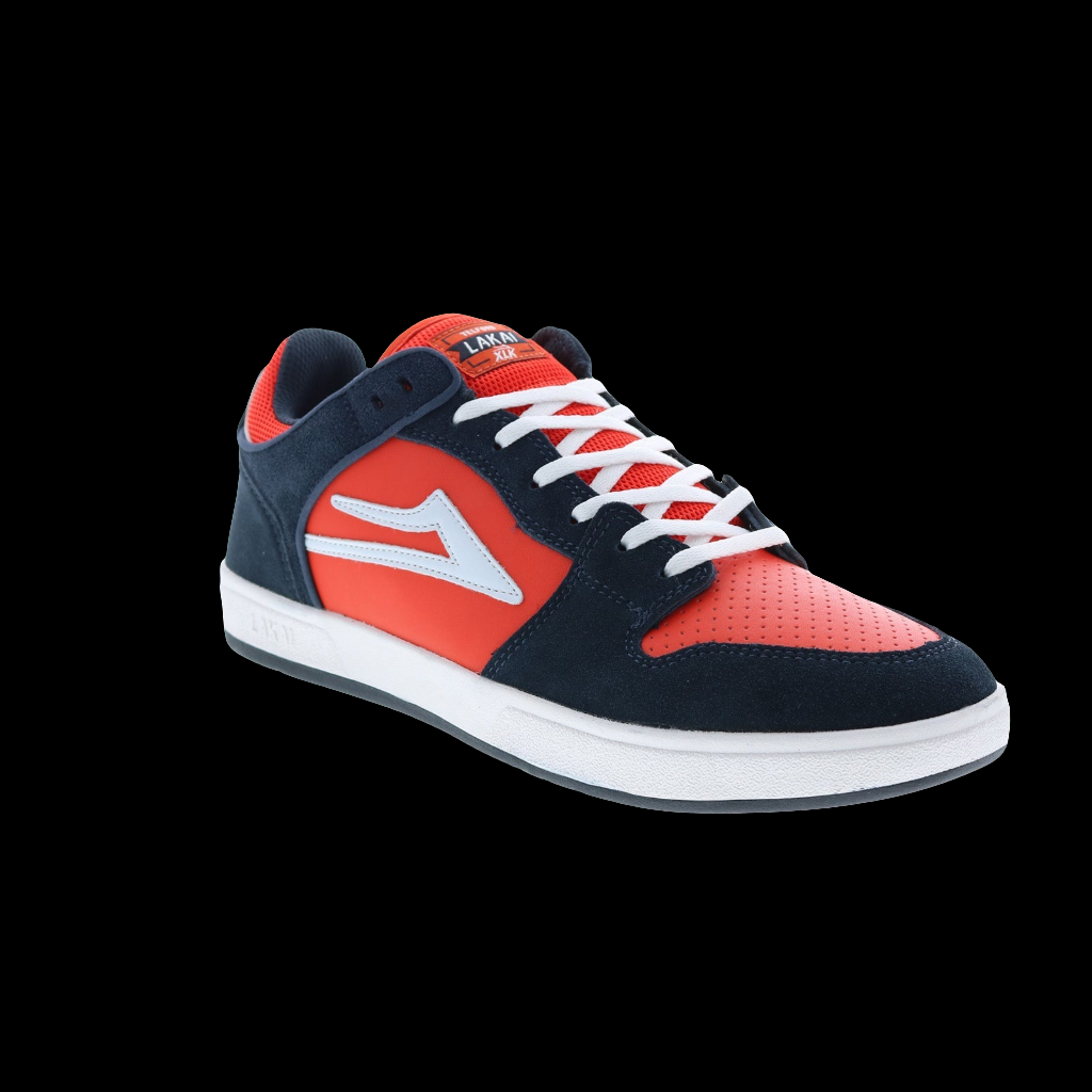 Lakai Telford Low Navy/Flame Suede skate shoes 12
