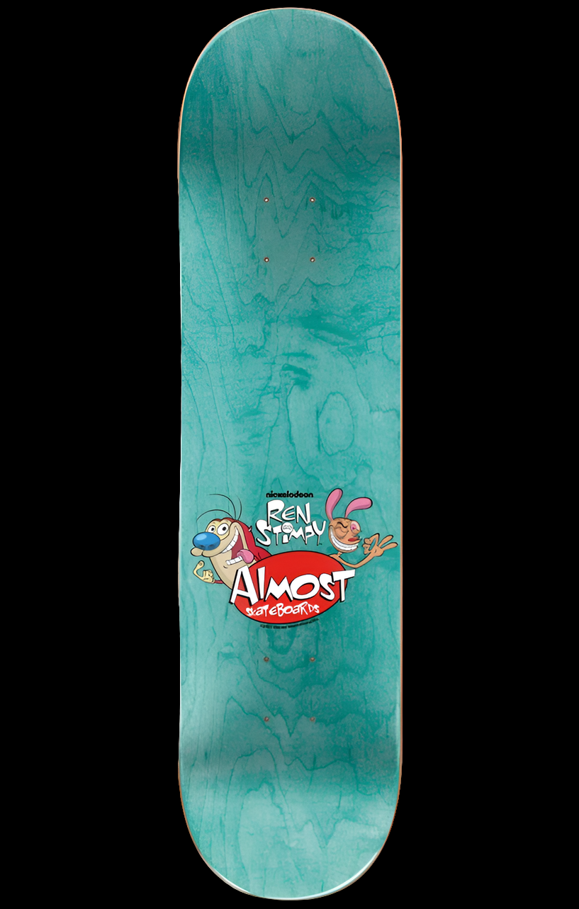 Almost Dilo Ren and Stimpy Fingered R7 Skate deck 8.125"