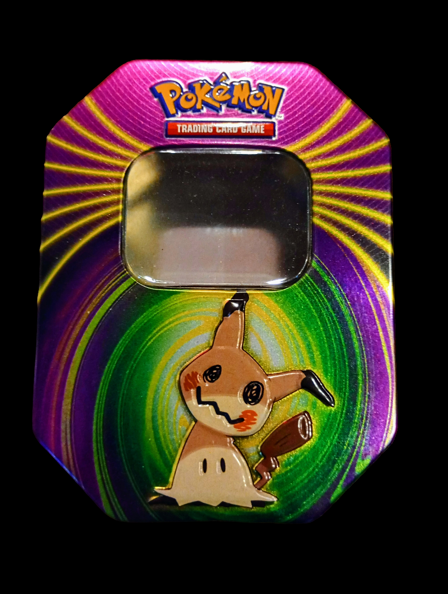 pokemon cards mimikyu Pokémon TCG: Mimikyu Metal Collectors Tin Keepsake/Storage (empty box) – Bizarro