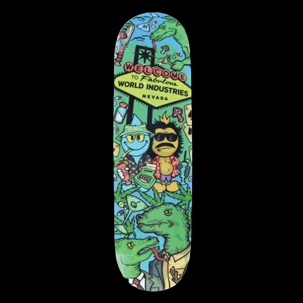 World Industries 'Loathing' (Fear and Loathing in Las Vegas theme) Skate Deck 8.25"