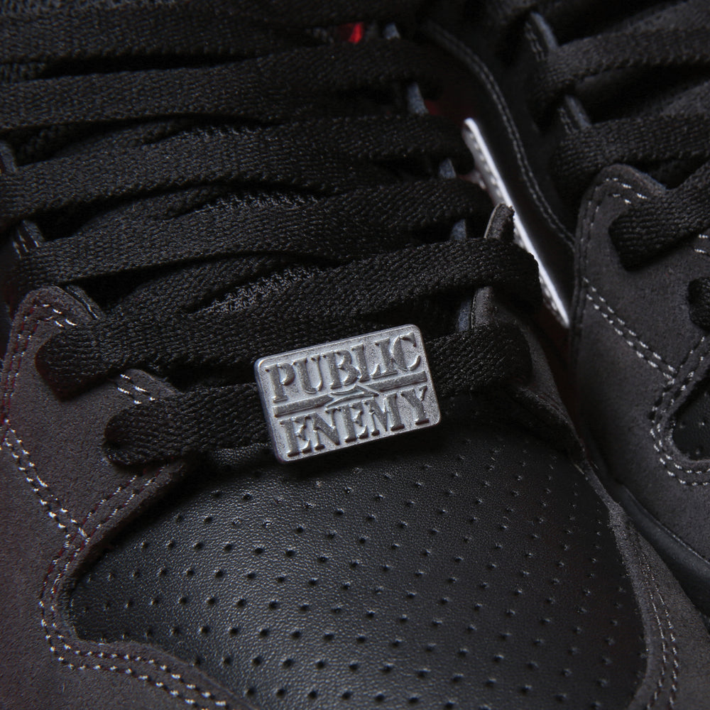 Lakai x Public Enemy Telford Low Blk/Red/Gun Metal Skate Shoes