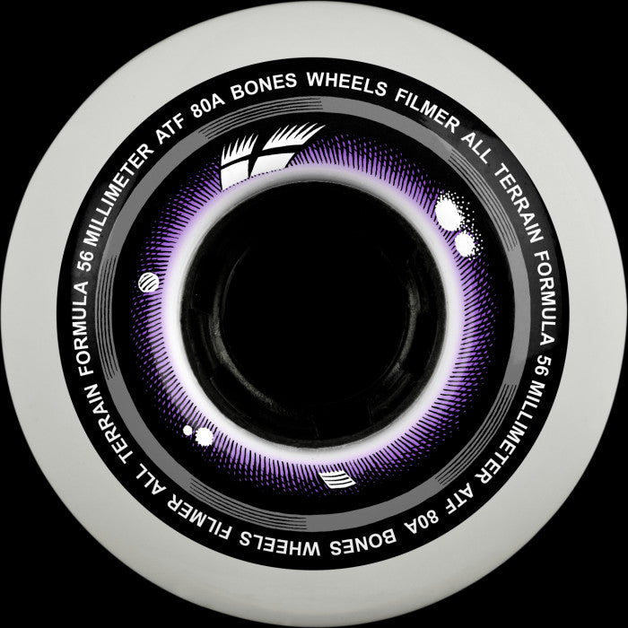 BONES Wheels Filmers All Terrain Formula Skateboard Wheels 80A