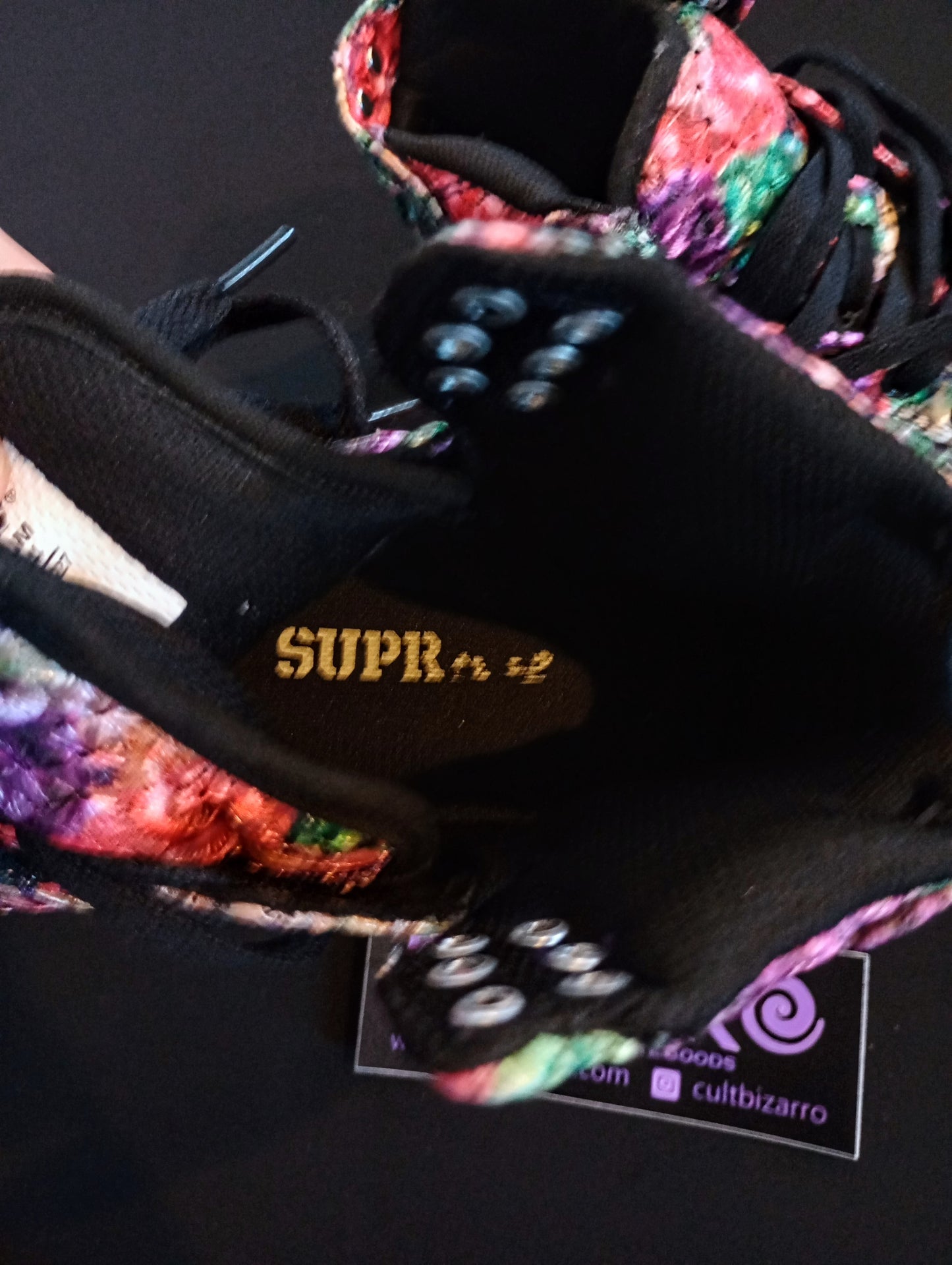 Supra OG Skytop Women's Rainbow Floral Shoes 7.5 (Pre-owned)