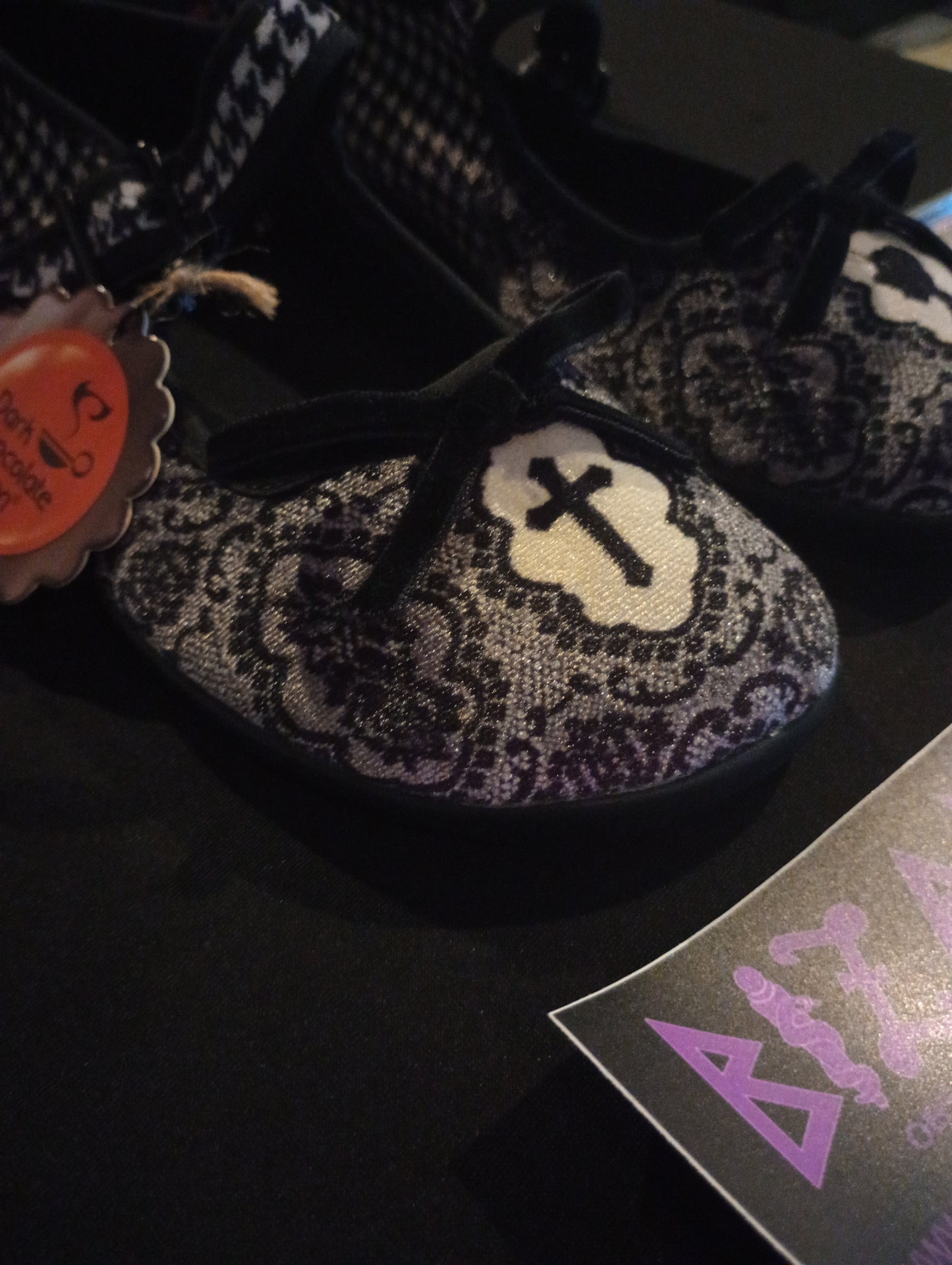 Hot Chocolate Design (Dark Chocolate) Chocolaticas® Victorian Simonette Goth Mary Jane Shoes