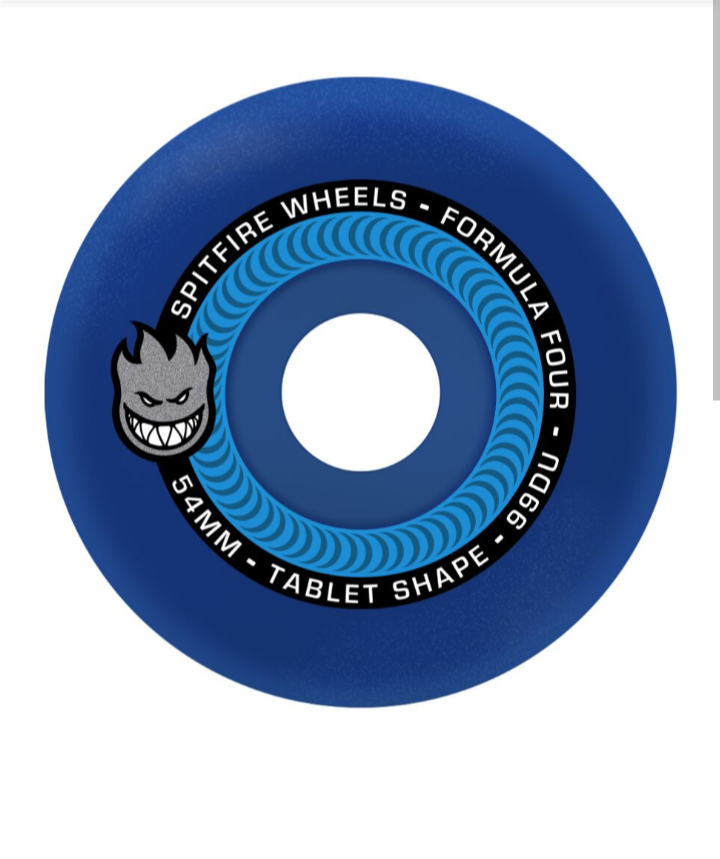 Spitfire Tablets Formula Four F4 Royal Blue Skate Wheels 54mm 99a