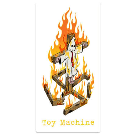 Toy Machine Skateboards Charred Cross Ed Templeton Ed Templeton Artwork Sticker Large 6" x 3"
