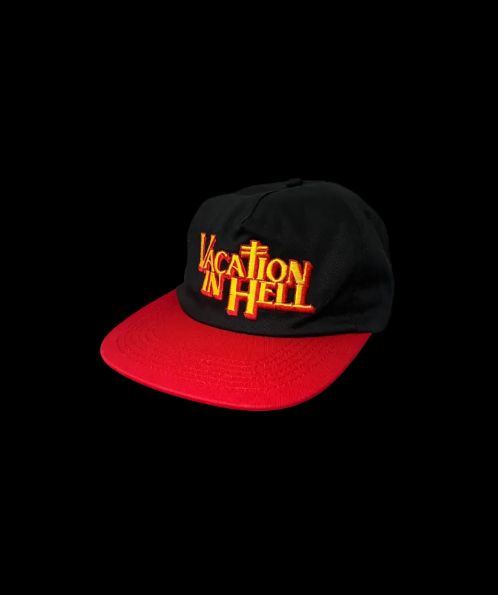 Deathwish "Vacation in Hell" Halloween 26' Black/Red/Yellow Snapback Hat