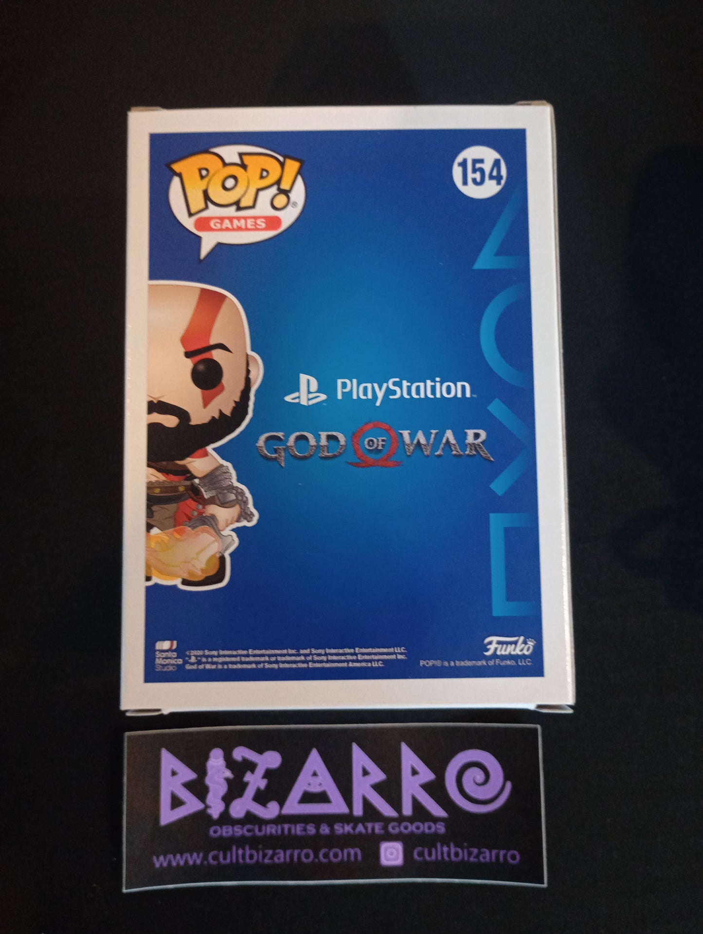 Funko Pop! PlayStation GameStop Exc GITD Kratos God of War #154 MINT