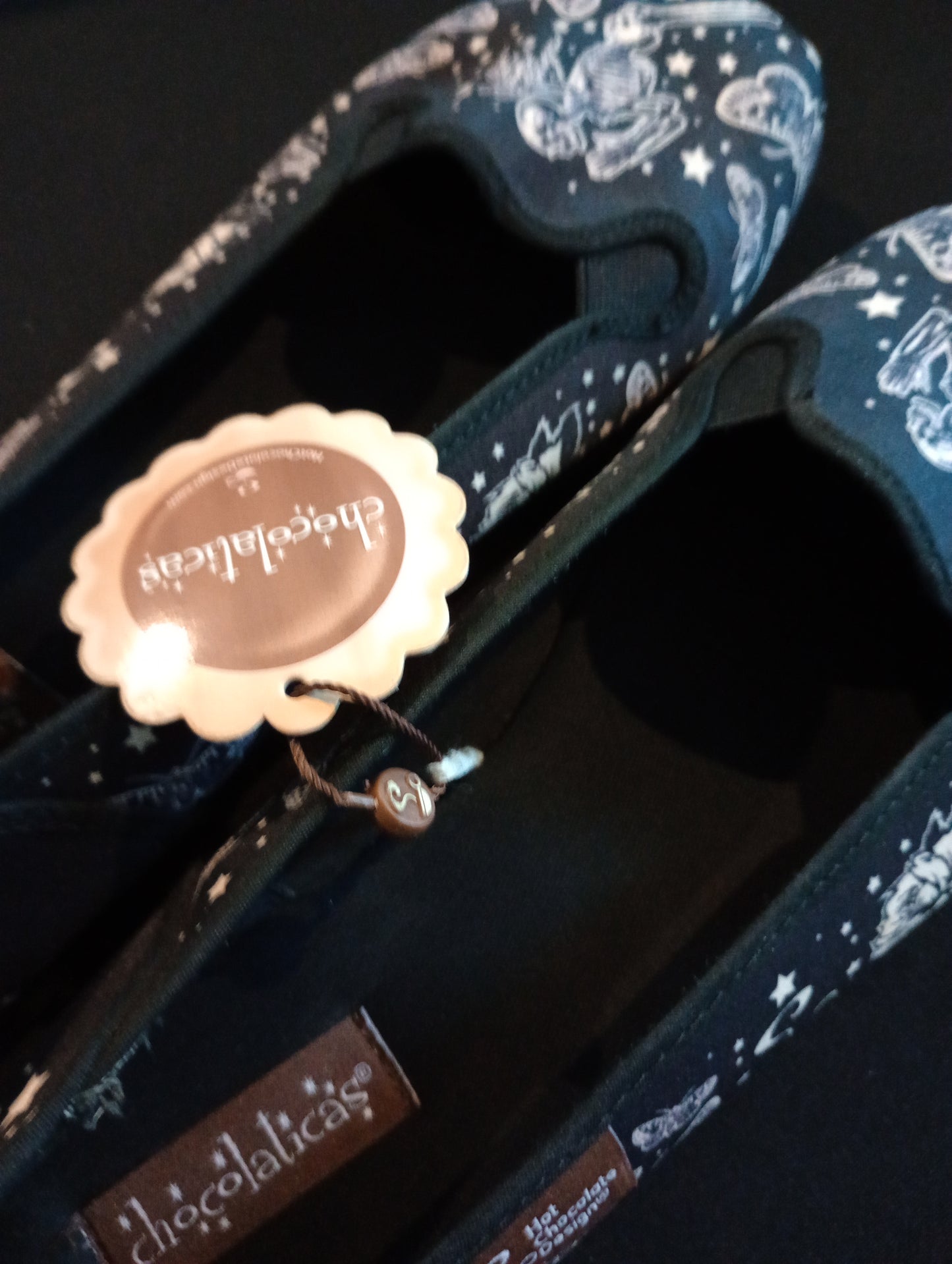 Hot Chocolate Design (Dark Chocolate) Chocolaticas® (Retired) Flats Praying Skeleton Angels Mary Jane Shoes