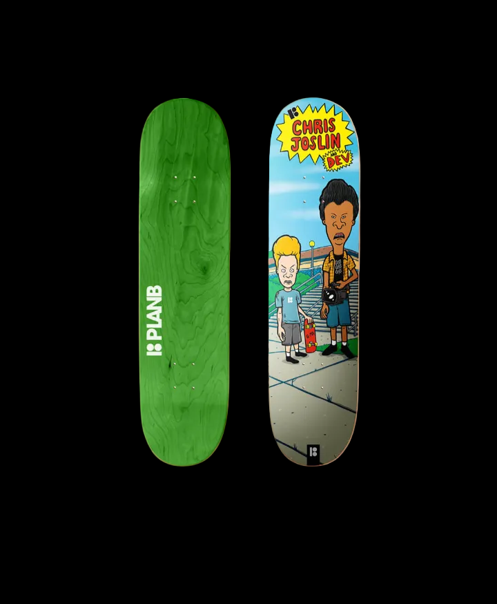 Plan B "Joslin and Dev"(Beavis and Butthead) El Toro Chris Joslin Pro Skate Deck 8.375"