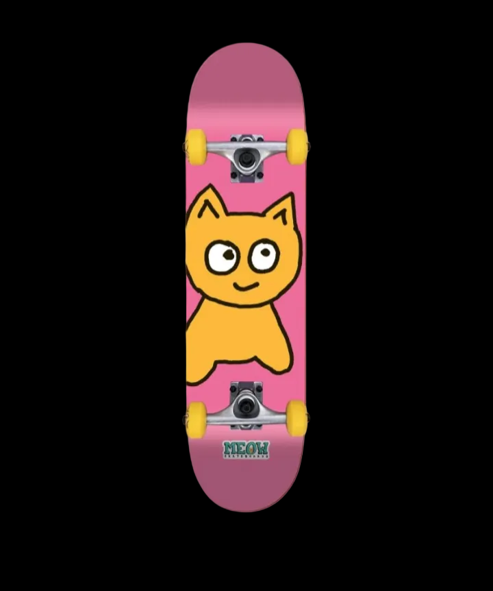 Meow Big Cat Pink Complete Skateboard 7.25"