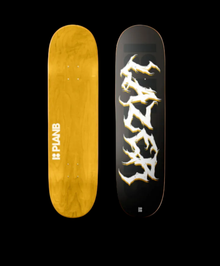 Plan B "Metal" Glow Ink Lazer Crawford Pro Debut Skate Deck 8.25"