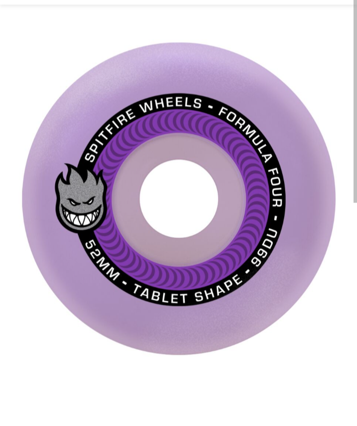 Spitfire Tablets Formula Four F4 Lavender Purple Skate Wheels 52mm 99a