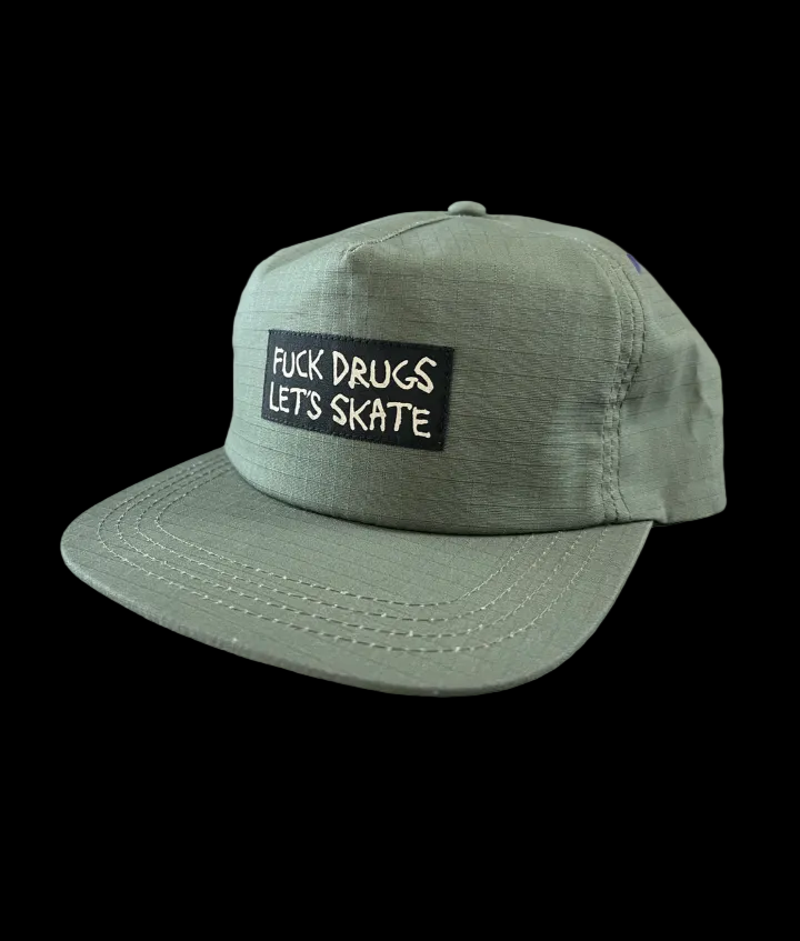 Heroin "Fuck Drugs Let's Skate" Light Green Snapback Hat