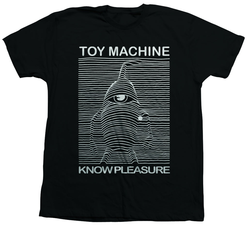 Toy Machine "Toy Division" Know Pleasure (Joy Division - Unknown Pleasures) Black Skate Shirt