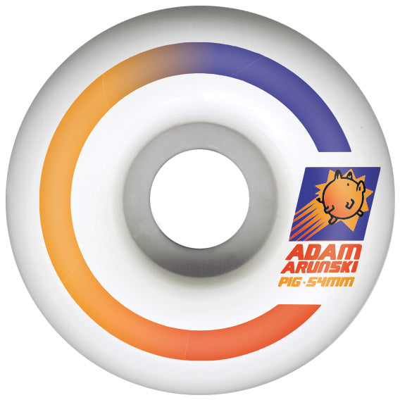 Pig Phoenix Suns Adam Arunski Pro Wide White Skate Wheels 54mm 99a