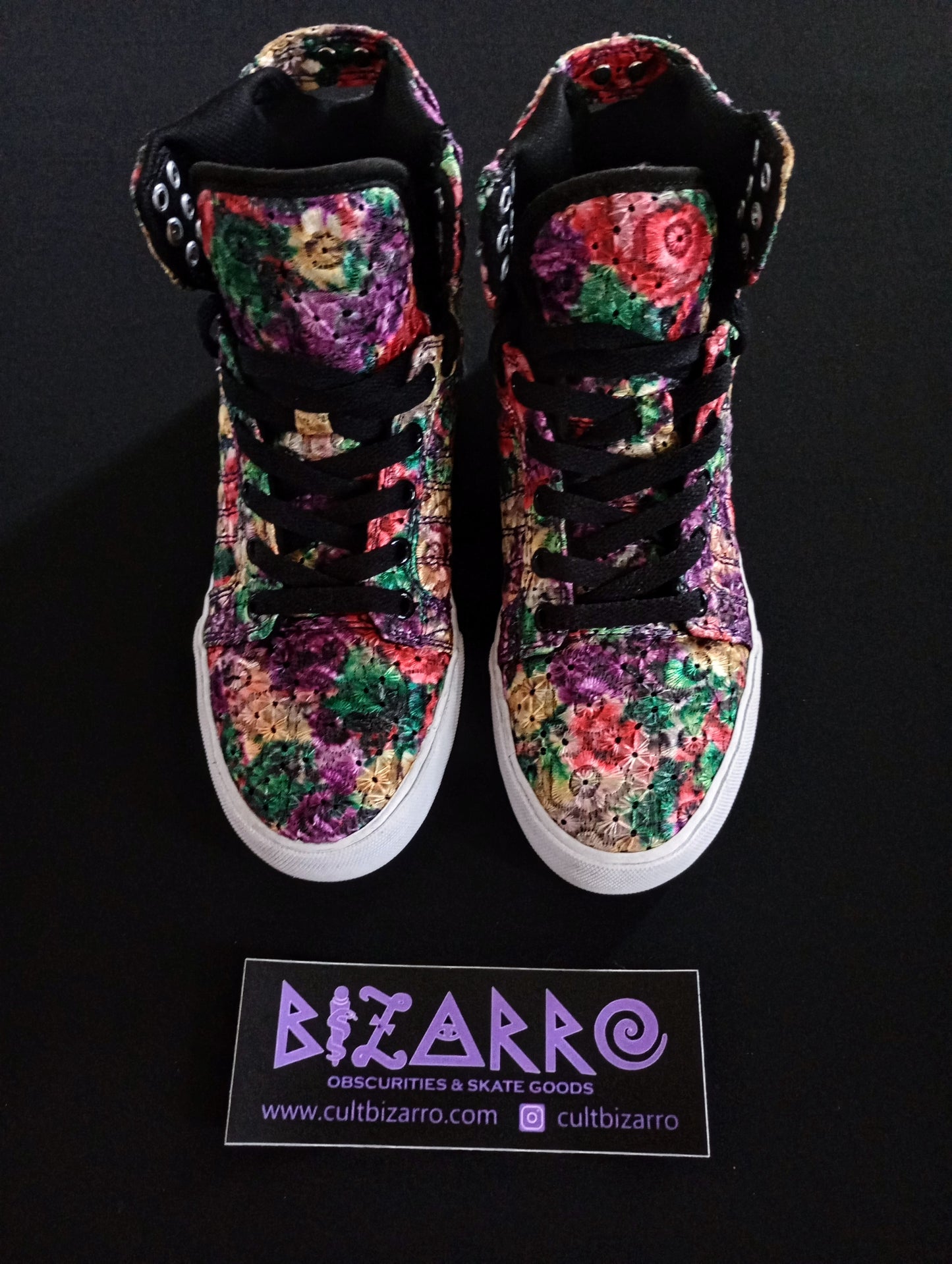 Supra OG Skytop Women's Rainbow Floral Shoes 7.5 (Pre-owned)