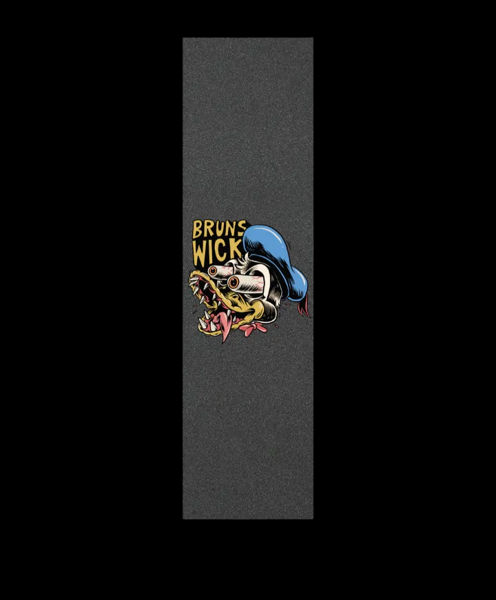 Brunswick "Donnie" Donald Duck Horror Themed Black Grip Tape 9" x 33"