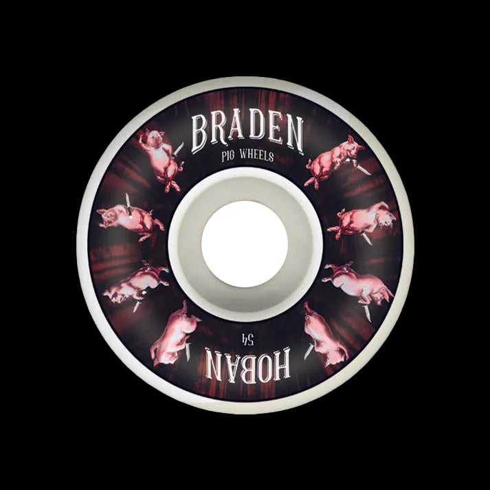 Pig Braden Hoban Pro Wide White Skate Wheels 54mm 99a