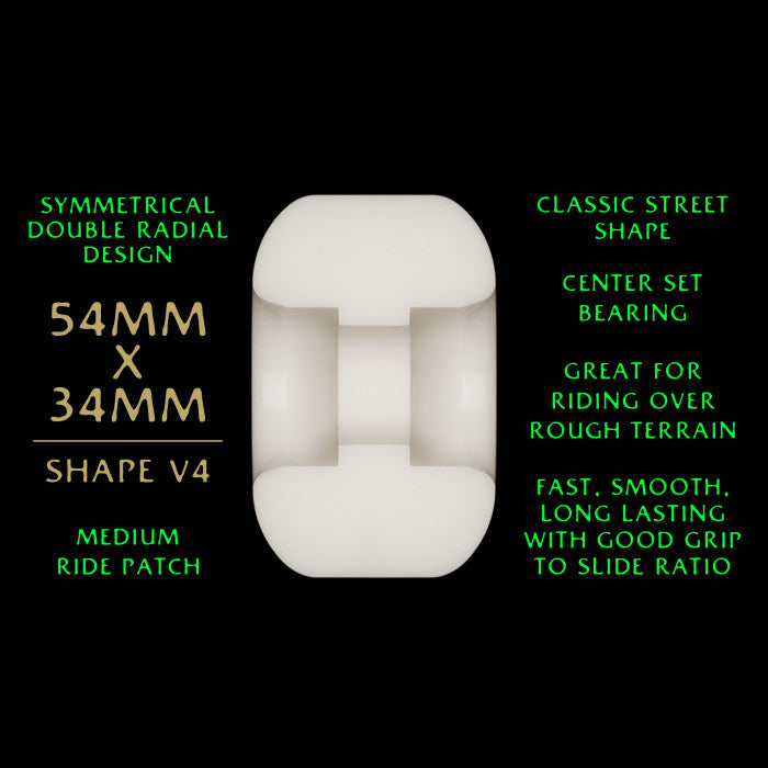 Powell Peralta Dragons V4 Symmetrical/Medium Patch Pro Skateboard Wheels 54mm 88a