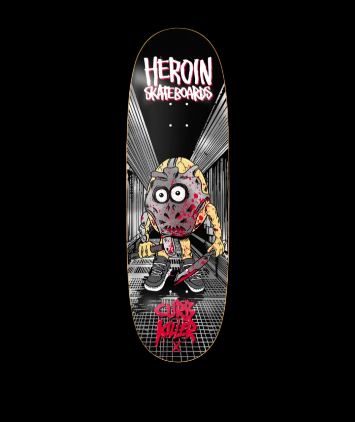 Heroin "Curb Killer X" Friday the 13th Jason X Cult Film Theme Shaped Skate Deck 10"