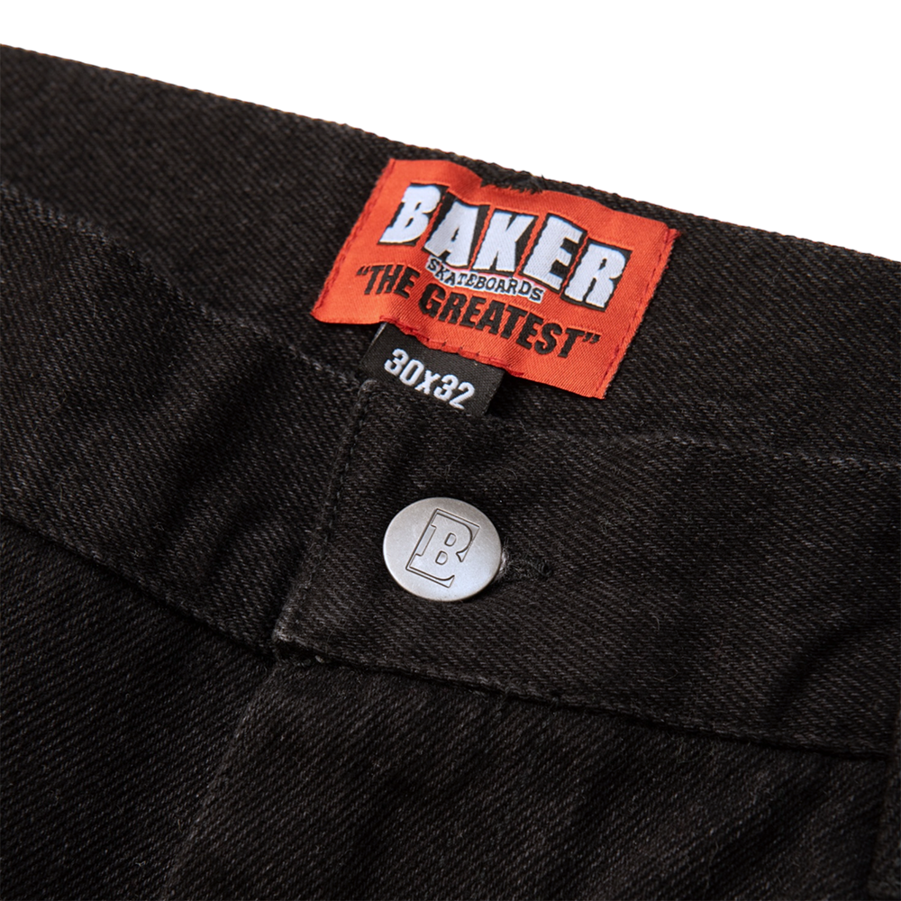 Baker Warner Relaxed Fit Black Jeans