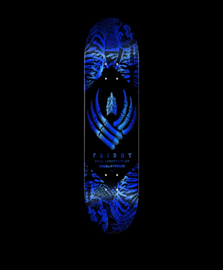 Powell Peralta Skeleton Blue Foil Pro Flight Skate Deck 8.75"