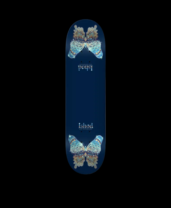 Real (Spring 26') "Mariposa Redux" Deep Blue Twin Tail Ishod Wair Pro Skate Deck 8.25"