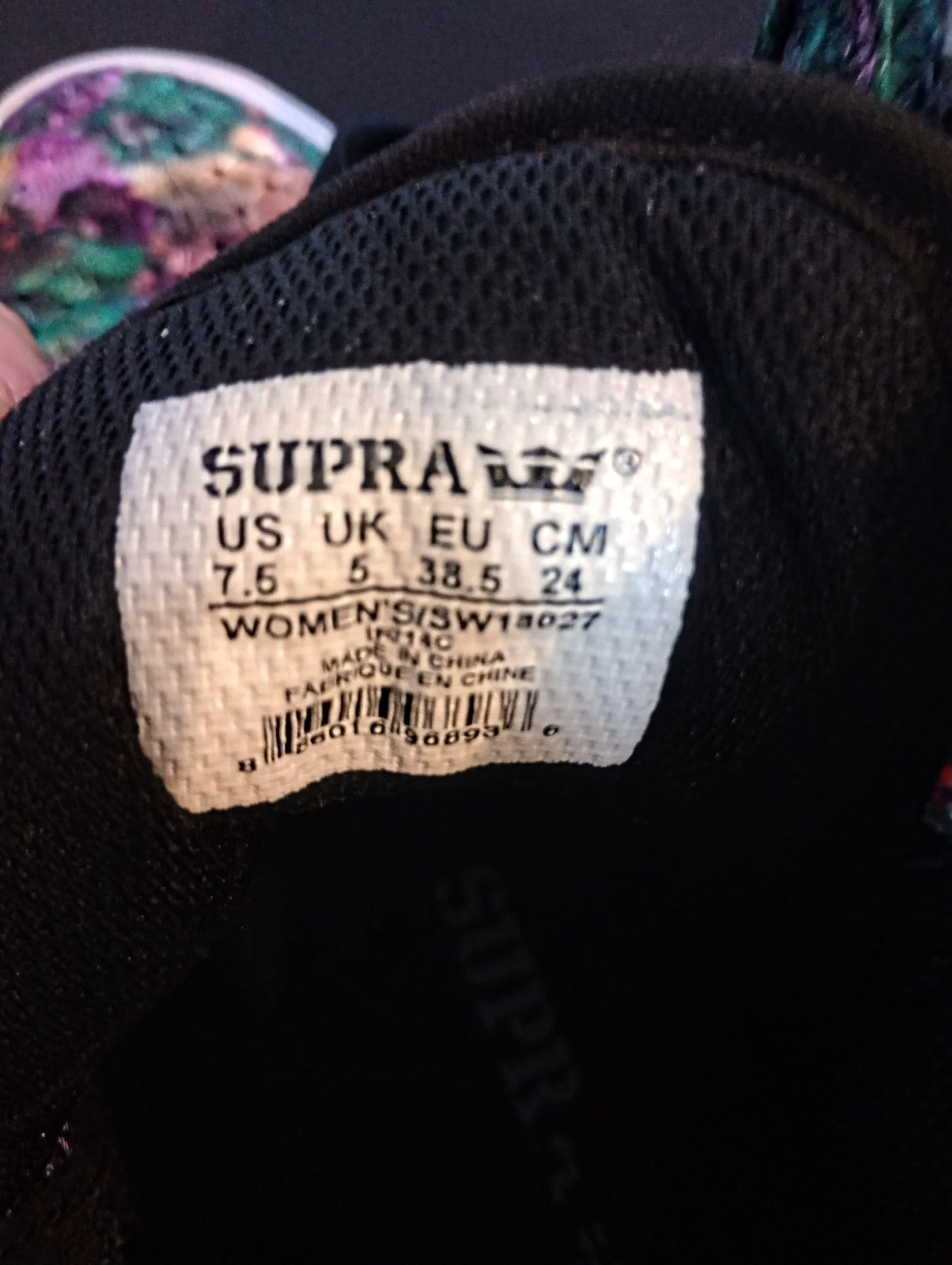 Supra OG Skytop Women's Rainbow Floral Shoes 7.5 (Pre-owned)