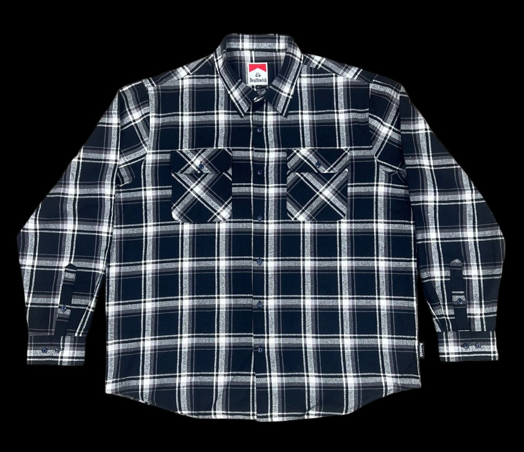 Deathwish Classic Flannel Blk/White w/ Back Logo