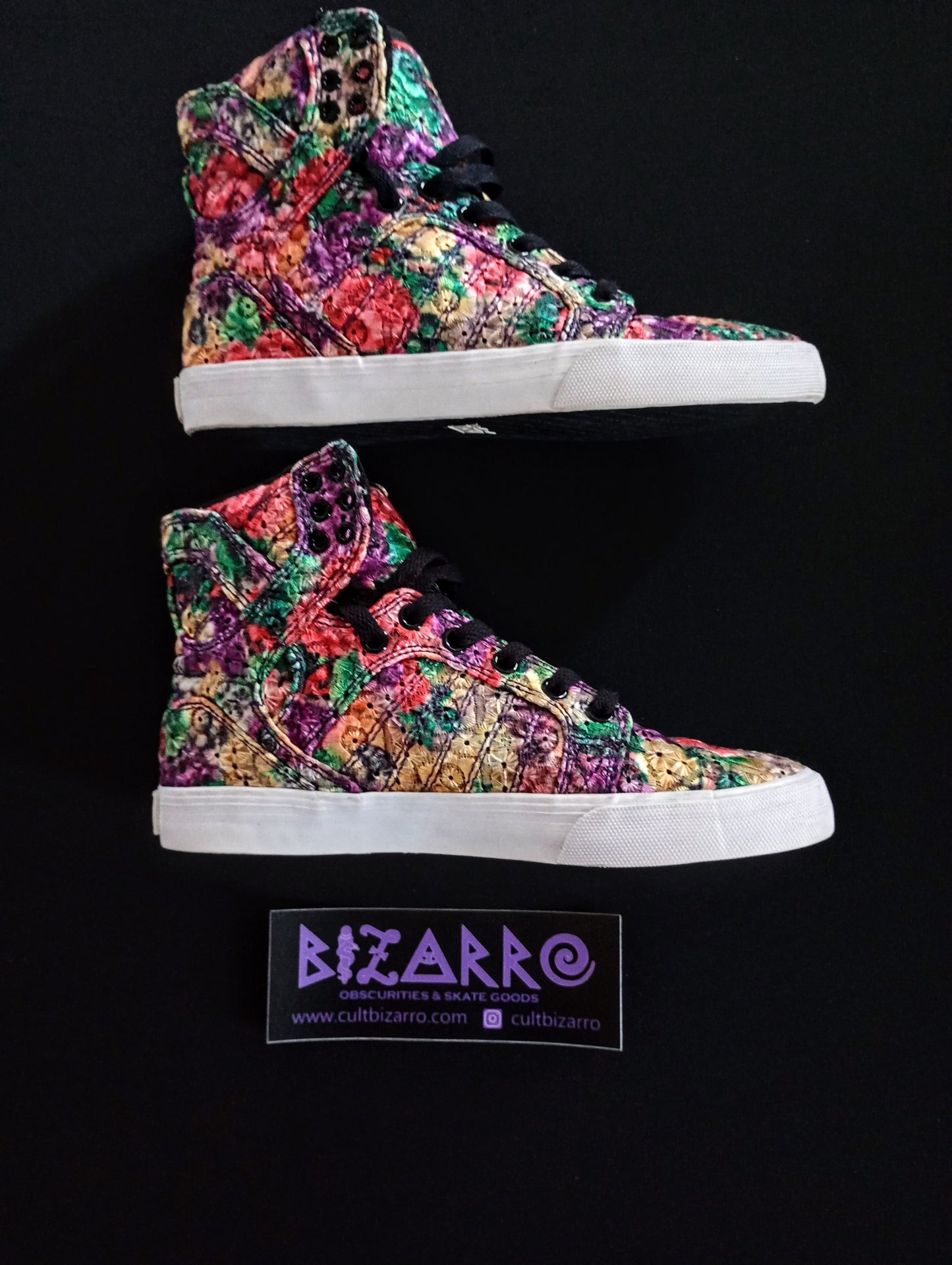 Supra OG Skytop Women's Rainbow Floral Shoes 7.5 (Pre-owned)