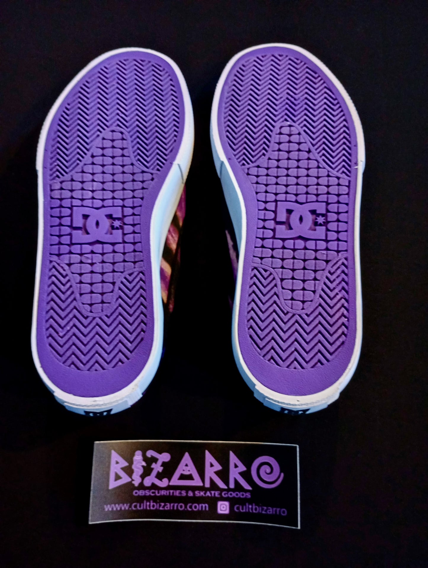 DC x Black Sabbath limited edition (2020) Black/Purple Tie dye Slip On Manny skate/thrash shoes sz 10